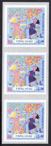 BUND 2021 Michel-Nummer 3591 postfrisch vert.STRIP(3) (Rolle/ selbstklebend)