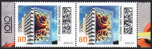 BUND 2021 Michel-Nummer 3633 postfrisch horiz.PAAR RÄNDER rechts/links (b)