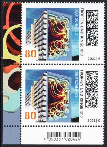 BUND 2021 Michel-Nummer 3633 postfrisch vert.PAAR ECKRAND unten links