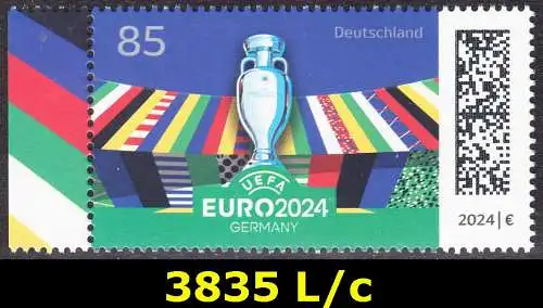 BUND 2024 Michel-# 3835 postfrisch EINZELMARKE RAND links (c)