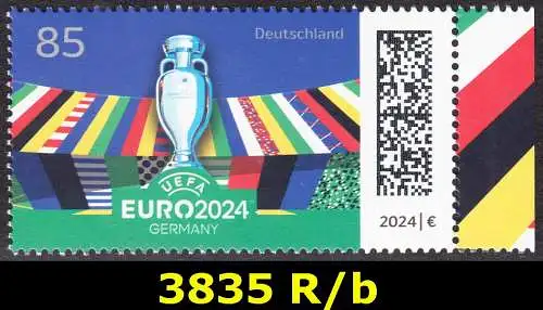 BUND 2024 Michel-# 3835 postfrisch EINZELMARKE RAND rechts (b)