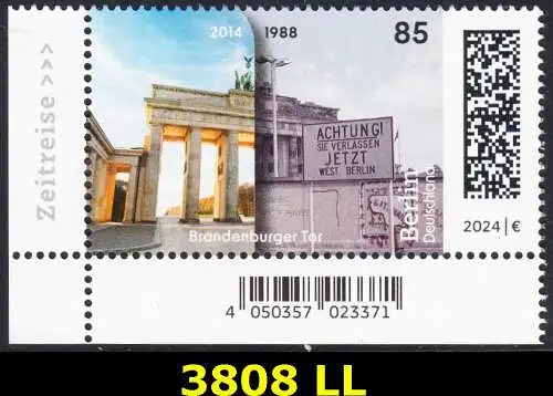 BUND 2024 Michel-# 3808 postfrisch EINZELMARKE ECKRAND unten links