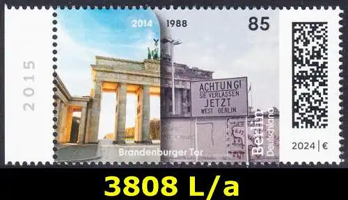 BUND 2024 Michel-# 3808 postfrisch EINZELMARKE RAND links (a)