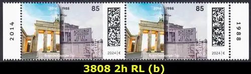 BUND 2024 Michel-# 3808 postfrisch horiz.PAAR RÄNDER rechts/links (b)