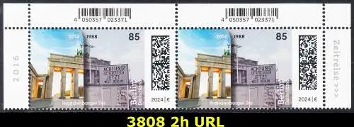 BUND 2024 Michel-# 3808 postfrisch horiz.PAAR ECKRÄNDER oben rechts/links