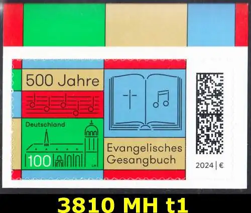 BUND 2024 Michel-# 3810 postfrisch EINZELMARKE (MH / t1) 