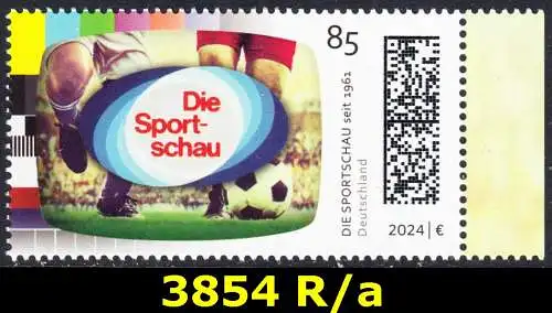 BUND 2024 Michel-# 3854 postfrisch EINZELMARKE RAND rechts (a)