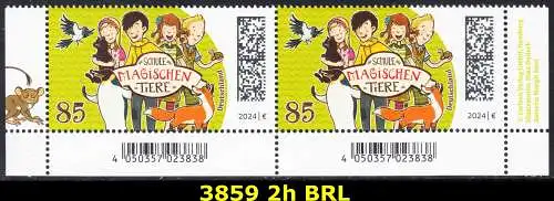 BUND 2024 Michel-# 3859 postfrisch horiz.PAAR ECKRÄNDER unten rechts & links