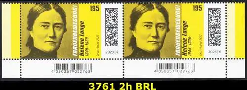 BUND 2023 Michel-# 3761 postfrisch horiz.PAAR ECKRÄNDER unten rechts/links