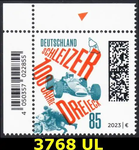 BUND 2023 Michel-# 3768 postfrisch EINZELMARKE ECKRAND oben links