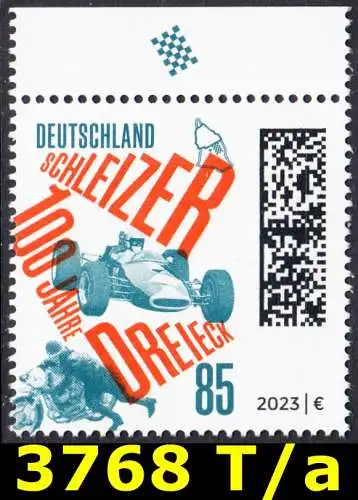 BUND 2023 Michel-# 3768 postfrisch EINZELMARKE RAND oben (a)