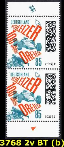 BUND 2023 Michel-# 3768 postfrisch vert.PAAR RÄNDER oben/unten (b)