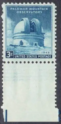 USA Michel 0579 / Scott 0966 postfrisch EINZELMARKE Rand unten  - Errichtung des Mt.-Palomar-Observatoriums, Kalifornien