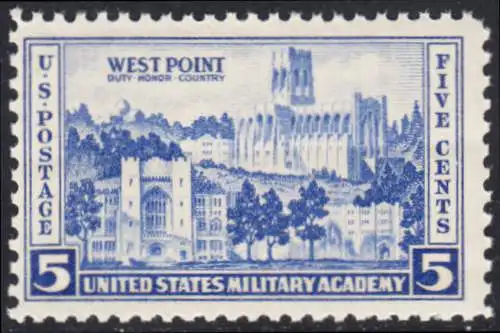 USA Michel 0394 / Scott 0789 postfrisch EINZELMARKE (a2) - Land- und Seestreitkräfte: Militärakademie West Point, NY