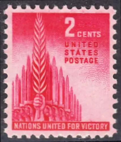 USA Michel 0510 / Scott 0907 postfrisch EINZELMARKE (a2) - Kampf der Alliierten: Siegeszeichen