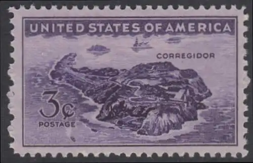 USA Michel 0528 / Scott 0925 postfrisch EINZELMARKE (a3) - Verteidigung der philippinischen Insel Corregidor