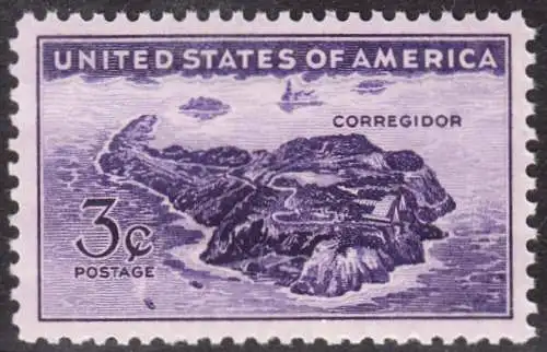 USA Michel 0528 / Scott 0925 postfrisch EINZELMARKE (a5) - Verteidigung der philippinischen Insel Corregidor