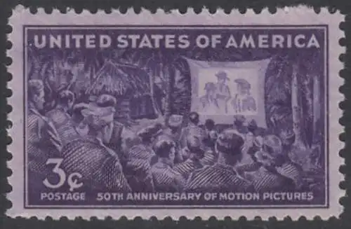 USA Michel 0531 / Scott 0926 postfrisch EINZELMARKE (a2) - 50 Jahre Kino