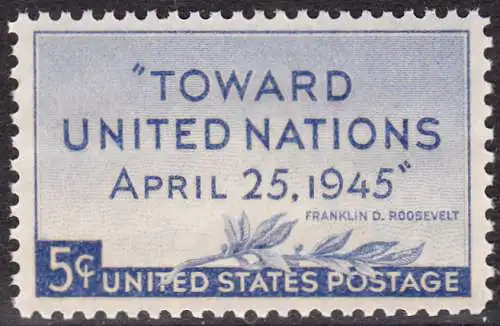 USA Michel 0533 / Scott 0928 postfrisch EINZELMARKE (a6) - UN-Konferenz in San Francisco