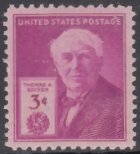 USA Michel 0551 / Scott 0945 postfrisch EINZELMARKE (a2)  - 100. Geburtstag von Thomas Alva Edison, Erfinder