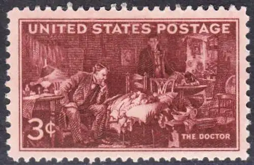 USA Michel 0558 / Scott 0949 postfrisch EINZELMARKE (a2) - 100 Jahre Ärzte-Vereinigung