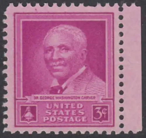 USA Michel 0565 / Scott 0953 postfrisch EINZELMARKE RAND rechts (a2) - George Washington Carver: Chemiker und Philanthrop