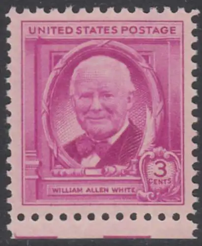 USA Michel 0573 / Scott 0960 postfrisch EINZELMARKE RAND unten (a2) - William Allen White, Journalist und Zeitungsverleger