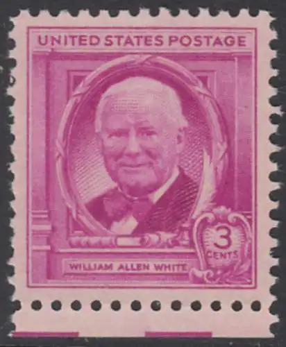 USA Michel 0573 / Scott 0960 postfrisch EINZELMARKE RAND unten (a3) - William Allen White, Journalist und Zeitungsverleger
