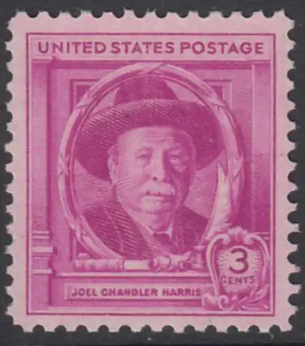 USA Michel 0593 / Scott 0980 postfrisch EINZELMARKE (a3) - 100. Geburtstag von Joel Chandler Harris; Schriftsteller, Vertreter der Local-Color-Literatur