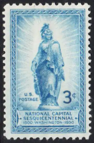 USA Michel 0607 / Scott 0989 postfrisch EINZELMARKE (a2) - Freiheitsstatue der Kuppel des Kapitols, Washington, DC