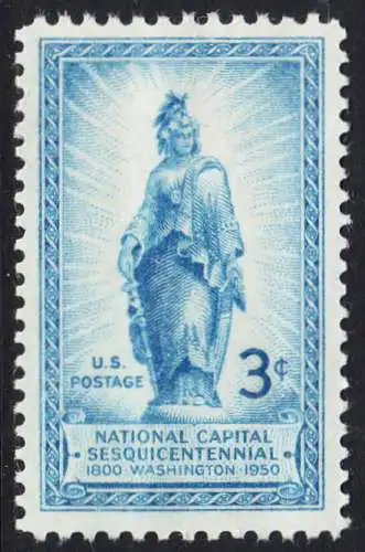 USA Michel 0607 / Scott 0989 postfrisch EINZELMARKE (a3) - Freiheitsstatue der Kuppel des Kapitols, Washington, DC