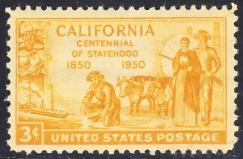 USA Michel 0615 / Scott 0997 postfrisch EINZELMARKE (a2) - 100 Jahre Staat Kalifornien