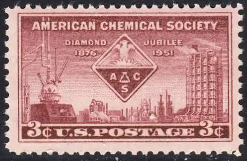 USA Michel 0620 / Scott 1002 postfrisch EINZELMARKE (a2) - 75 Jahre Amerikanische Chemische Gesellschaft (A.C.S.)