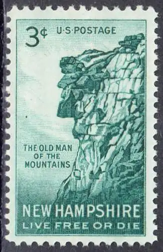 USA Michel 0689 / Scott 1068 postfrisch EINZELMARKE (a3) - 150. Jahrestag der Entdeckung der Felsformation „Old Man of the Mountain“ in New Hampshire