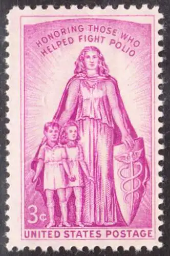 USA Michel 0709 / Scott 1087 postfrisch EINZELMARKE (a4) - Kampf gegen die Kinderlähmung; Symbol des Kinderschutzes