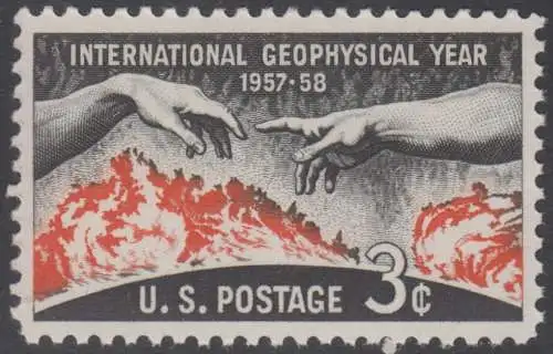 USA Michel 0727 / Scott 1107 postfrisch EINZELMARKE (a2) - Internationales Geophysikalisches Jahr 1957/1958