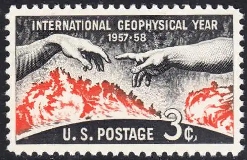 USA Michel 0727 / Scott 1107 postfrisch EINZELMARKE (a3) - Internationales Geophysikalisches Jahr 1957/1958