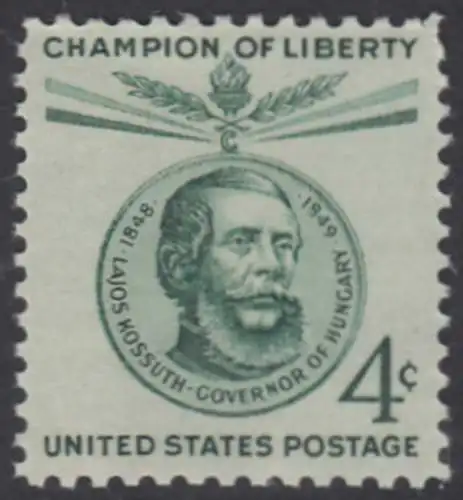 USA Michel 0736 / Scott 1117 postfrisch EINZELMARKE (a2) - Freiheitskämpfer: Lajos Kossuth, Führer der ungarischen Unabhängigkeitsbewegung von 1848/1849 