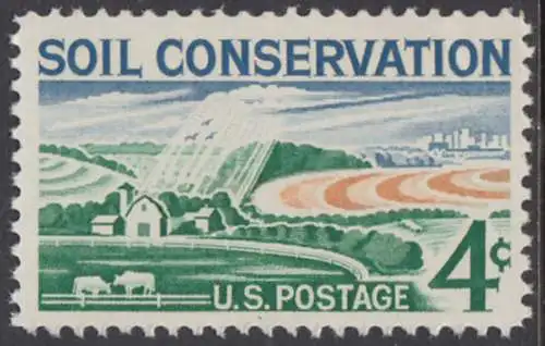 USA Michel 0758 / Scott 1133 postfrisch EINZELMARKE (a2) - Erhaltung des Agrarlandes, Farm