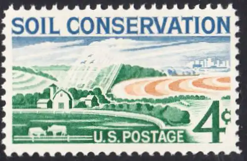 USA Michel 0758 / Scott 1133 postfrisch EINZELMARKE (a3) - Erhaltung des Agrarlandes, Farm