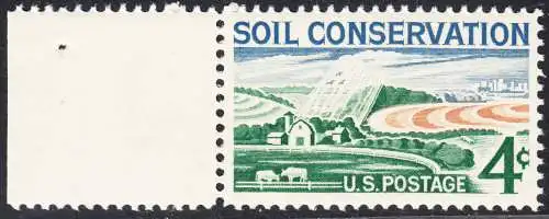 USA Michel 0758 / Scott 1133 postfrisch  EINZELMARKE RAND links (a2) - Erhaltung des Agrarlandes, Farm