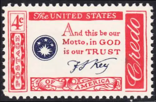 USA Michel 0769 / Scott 1142 postfrisch EINZELMARKE (a3) - Amerikanisches Credo mit Aussprüchen berühmter Amerikaner (Francis Scott Key)