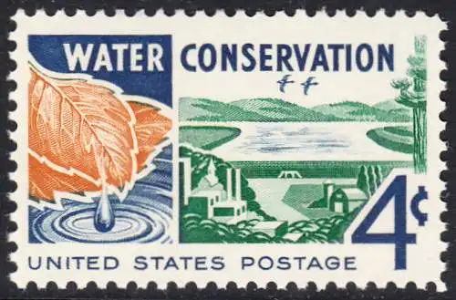USA Michel 0777 / Scott 1150 postfrisch EINZELMARKE (a2)  - Wasserschutzkongress, Washington: „Kreislauf des Wassers“