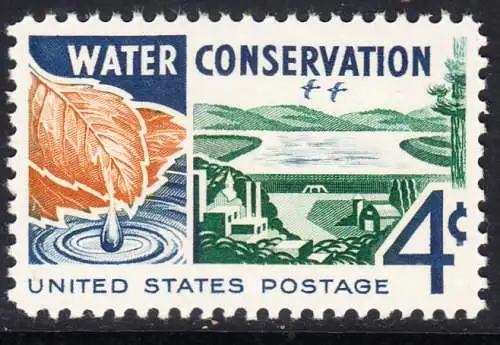 USA Michel 0777 / Scott 1150 postfrisch EINZELMARKE (a3)  - Wasserschutzkongress, Washington: „Kreislauf des Wassers“