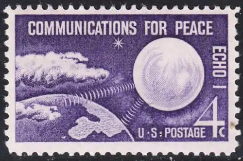 USA Michel 0803 / Scott 1173 postfrisch EINZELMARKE (a2) - Echo I - Nachrichtenverbindungen für den Frieden