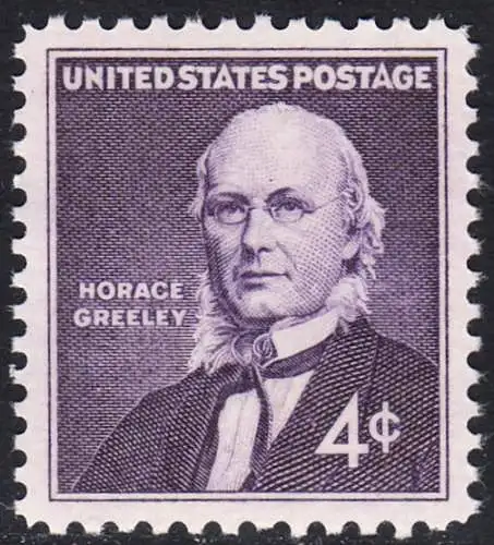 USA Michel 0807 / Scott 1177 postfrisch EINZELMARKE (a3) - 150. Geburtstag von Horace Greeley, Verleger und Publizist