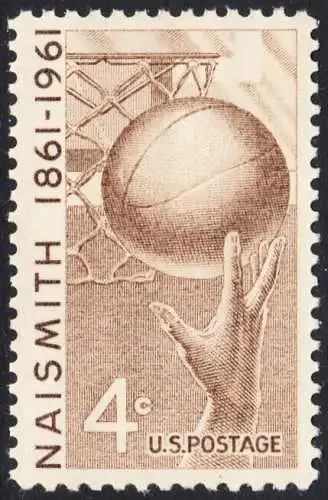USA Michel 0815 / Scott 1189 postfrisch EINZELMARKE (a2) - 100. Geburtstag von James Naismith; Baskeball