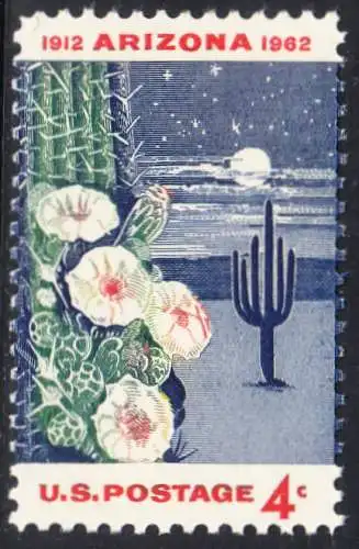 USA Michel 0821 / Scott 1192 postfrisch EINZELMARKE (a2) - 50 Jahre Staat Arizona: Riesen-Saguaro-Kaktus