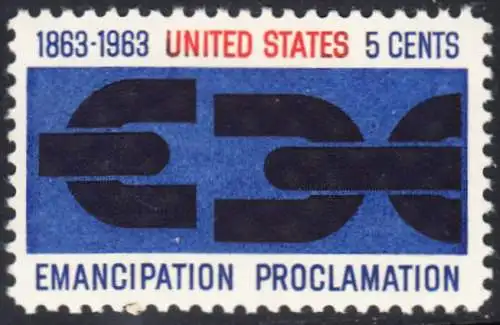 USA Michel 0846 / Scott 1233 postfrisch EINZELMARKE (a3) - 100. Jahrestag der Verkündung der bürgerlichen Gleichstellung durch Abraham Lincoln