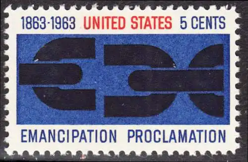 USA Michel 0846 / Scott 1233 postfrisch EINZELMARKE (a4) - 100. Jahrestag der Verkündung der bürgerlichen Gleichstellung durch Abraham Lincoln